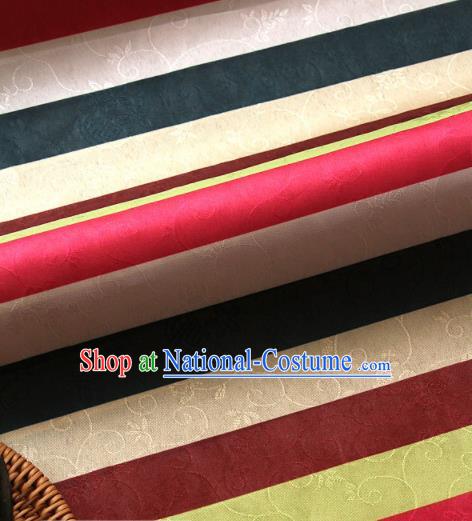 Asian Traditional Korean Colorful Brocade Fabric Hanbok Classical Pattern Silk Fabric Material