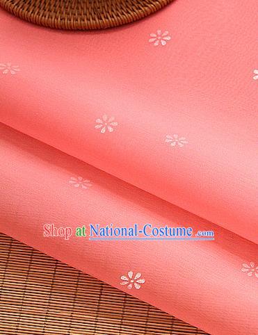 Asian Korean Traditional Peach Pink Tough Silk Fabric Hanbok Silk Material