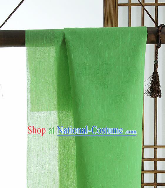 Asian Korean Traditional Green Tough Silk Fabric Hanbok Silk Material