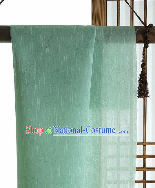 Asian Korean Traditional Light Green Tough Silk Fabric Hanbok Silk Material