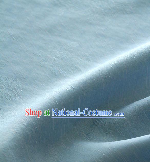 Asian Korean Traditional Light Blue Tough Silk Fabric Hanbok Silk Material