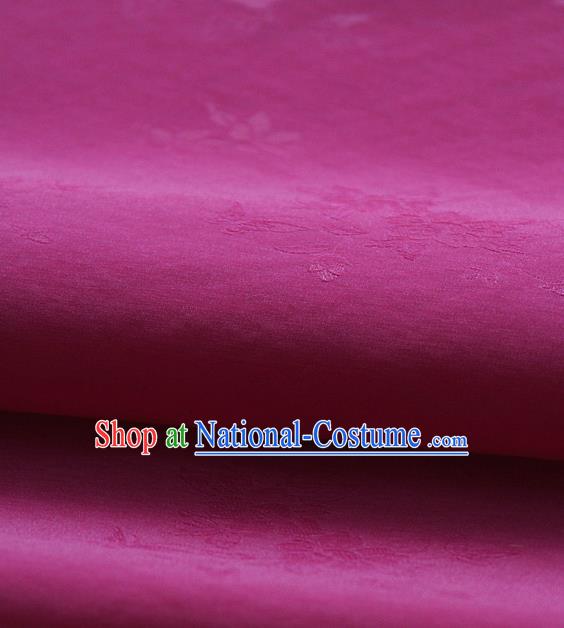 Asian Korean Traditional Amaranth Tajung Fabric Classical Pattern Thin Tough Silk Fabric Hanbok Silk Material