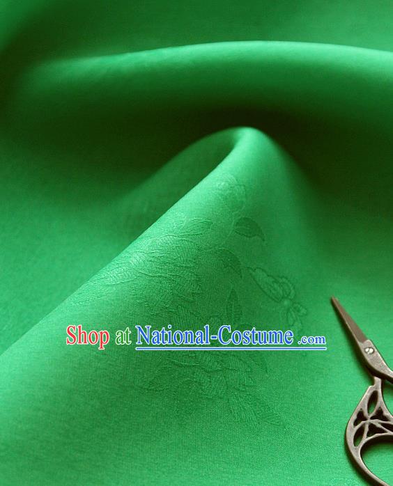 Asian Korean Traditional Green Tajung Fabric Classical Pattern Thin Tough Silk Fabric Hanbok Silk Material