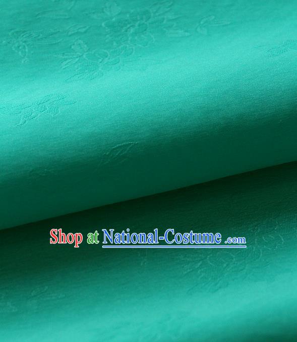 Asian Korean Traditional Green Tajung Fabric Classical Pattern Thin Tough Silk Fabric Hanbok Silk Material