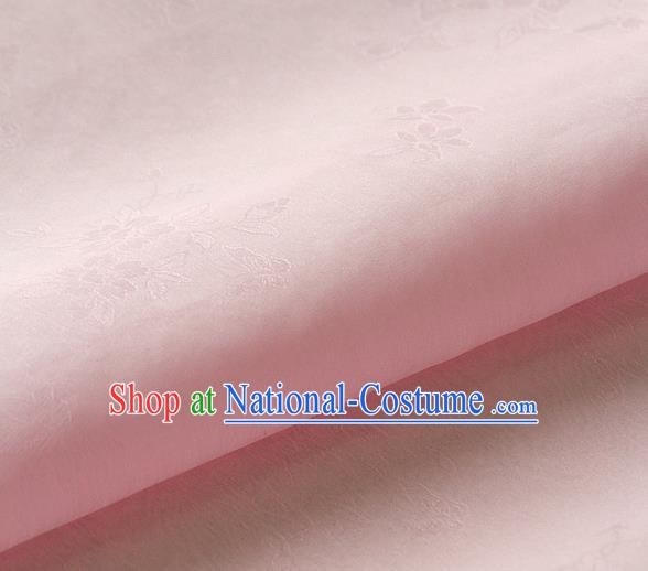 Asian Korean Traditional Light Pink Tajung Fabric Classical Pattern Thin Tough Silk Fabric Hanbok Silk Material