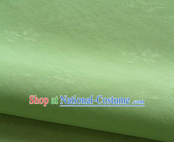 Asian Korean Traditional Grass Green Tajung Fabric Classical Pattern Thin Tough Silk Fabric Hanbok Silk Material