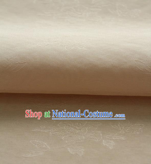 Asian Korean Traditional Khaki Tajung Fabric Classical Pattern Thin Tough Silk Fabric Hanbok Silk Material