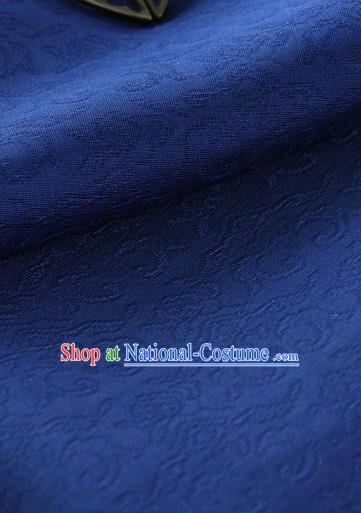 Asian Korean Traditional Royalblue Tajung Fabric Classical Pattern Thin Tough Silk Fabric Hanbok Silk Material