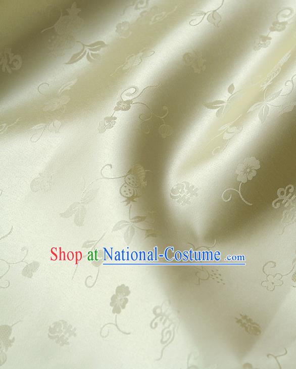 Asian Traditional Palace Drapery Korean Hanbok Royal Pattern Design Brocade Satin Fabric Chinese Tang Suit Silk Fabric Material