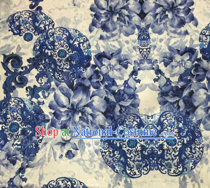 Chinese Traditional Apparel Fabric Qipao Dress Brocade Classical Pattern Design Silk Material Satin Drapery