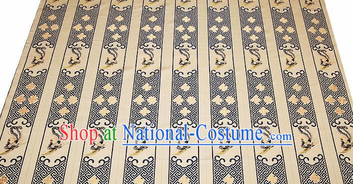 Chinese Traditional Classical Embroidered Navy Phoenix Pattern Design Brocade Fabric Cushion Material Drapery