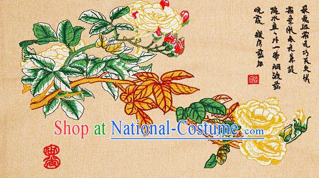 Chinese Traditional Flower Silk Fabric Brocade Embroidered Fabric Dress Material