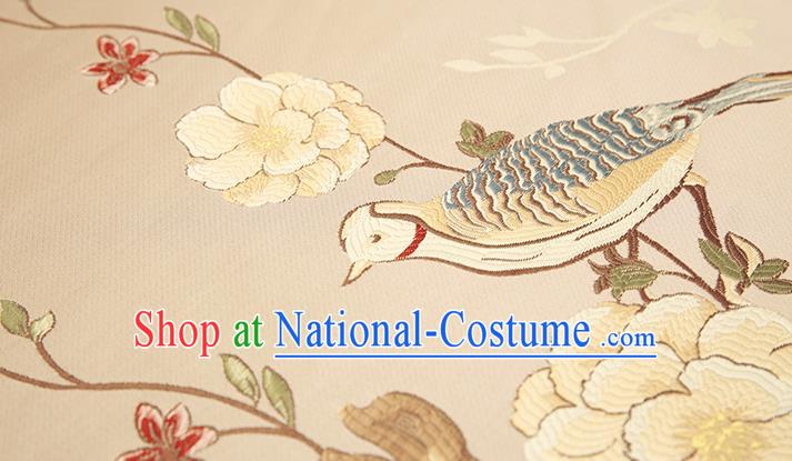 Chinese Traditional Flower Silk Fabric Brocade Embroidered Fabric Dress Material