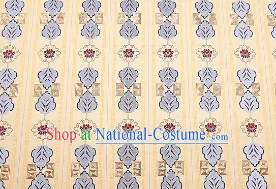 Top Grade Lotus Pattern Brocade Chinese Traditional Garment Fabric Cushion Satin Material Drapery