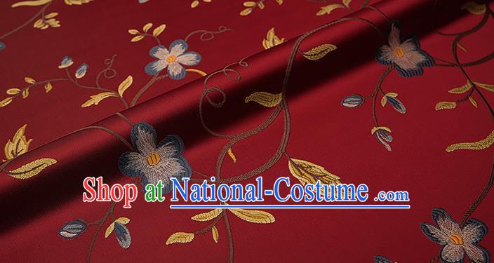 Chinese Traditional Flower Silk Fabric Brocade Embroidered Fabric Dress Material