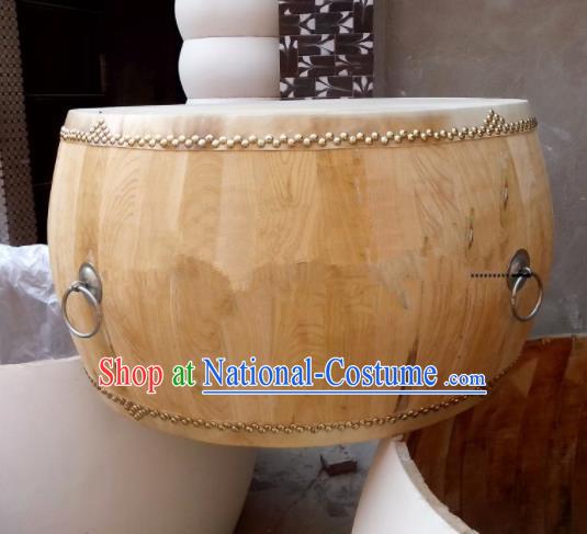 Chinese Traditional Handmade Drums Folk Dance Ailanthus Wood Drum Cowhide Drums