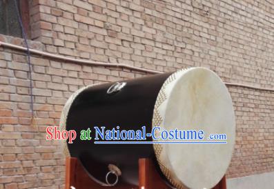 Chinese Traditional Handmade Drums Folk Dance Black Wood Drum Cowhide Drums