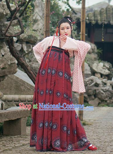 Chinese Traditional Tang Dynasty Hanfu Dress Ancient Palace Princess Costumes for Women