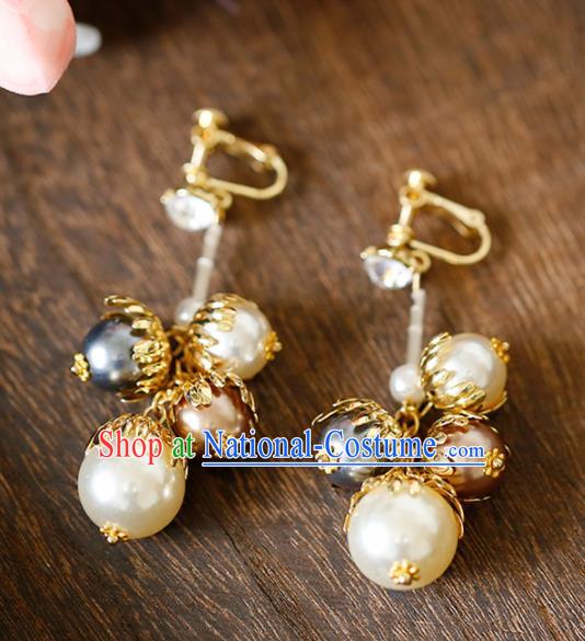 Top Grade Handmade Pearls Earrings Bride Jewelry Accessories for Women