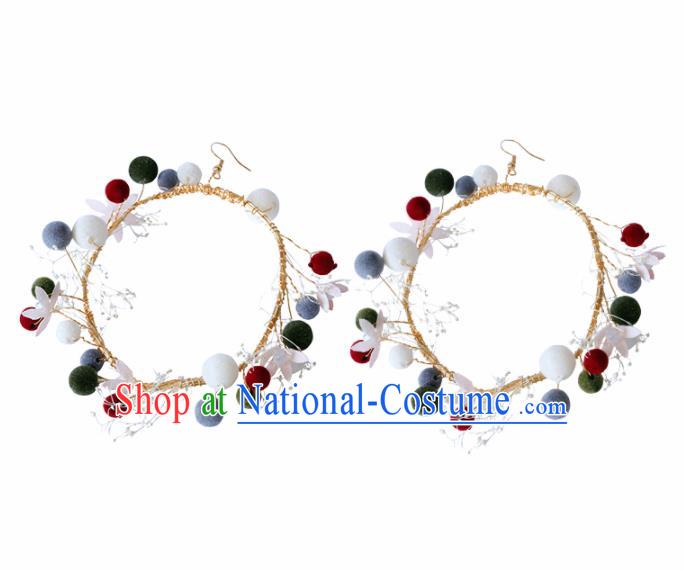 Top Grade Handmade Baroque Colorful Earrings Bride Jewelry Accessories for Women