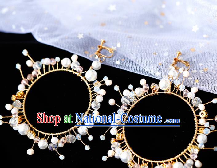 Top Grade Handmade Baroque Beads Earrings Bride Jewelry Accessories for Women