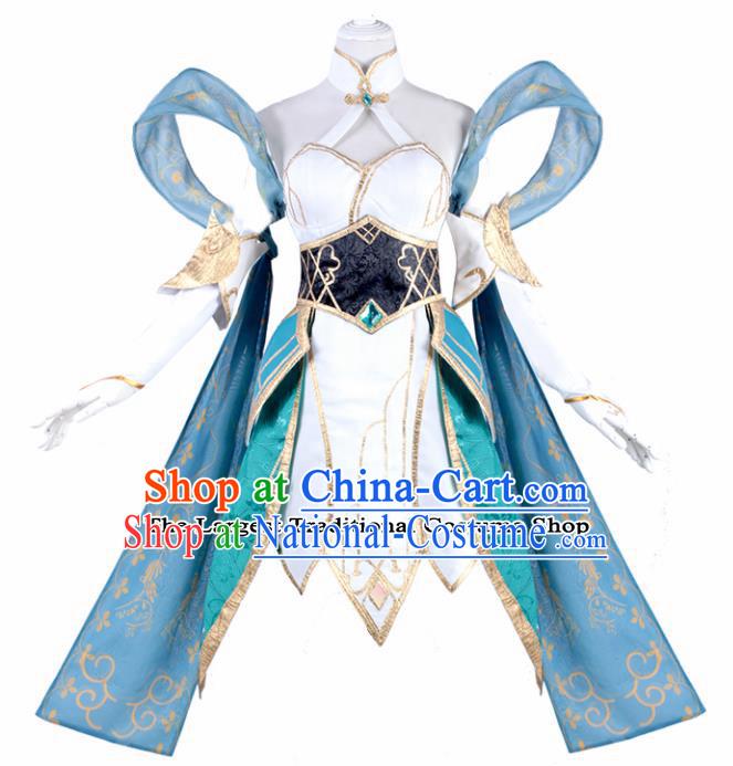 Chinese Ancient Swordswoman Costumes Cosplay Female Knight Dress for Women