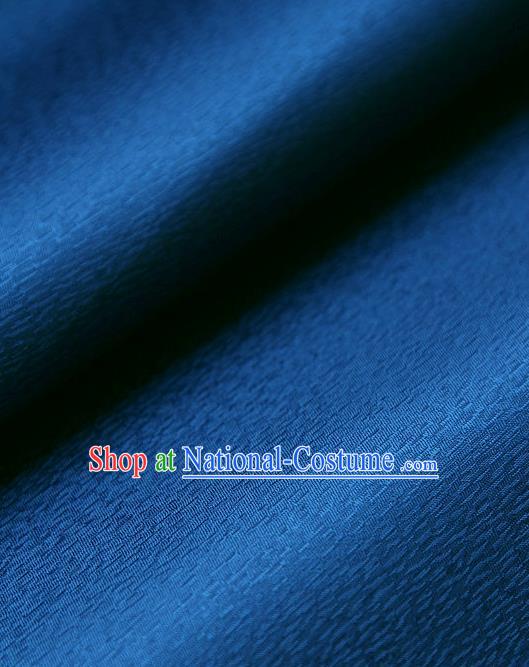 Traditional Asian Classical Blue Brocade Cloth Drapery Korean Hanbok Palace Satin Silk Fabric