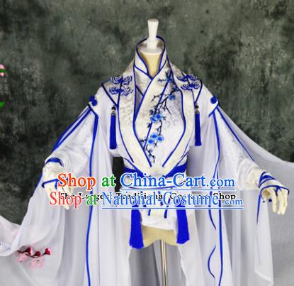 Traditional Chinese Cosplay Swordswoman Costumes Ancient Peri Hanfu Dress for Women