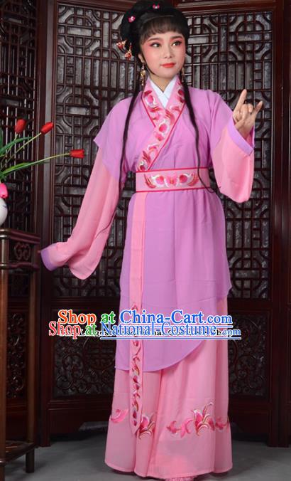 Traditional Chinese Peking Opera Young Lady Costumes Ancient Maidservants Dress for Adults