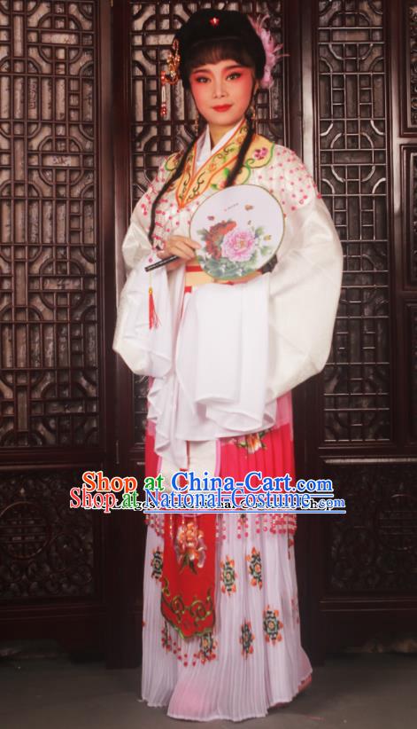 Chinese Ancient Nobility Lady Embroidered Dress Traditional Peking Opera Actress Costumes for Adults