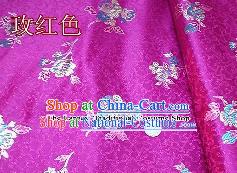 Traditional Chinese Royal Pattern Rosy Brocade Tang Suit Fabric Silk Fabric Asian Material