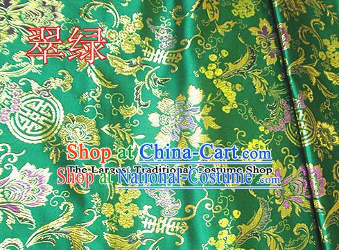 Traditional Chinese Green Brocade Tang Suit Palace Fabric Silk Fabric Asian Material