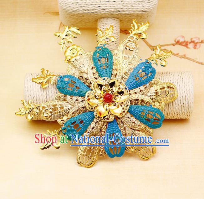 Chinese Traditional Hair Accessories Ancient Princess Blue Hairpins for Women