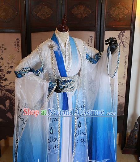 Chinese Traditional Ancient Peri Hanfu Dress Swordswoman Costumes for Women