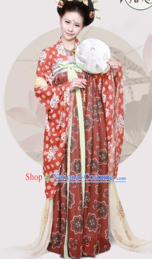 Chinese Traditional Hanfu Dress Ancient Tang Dynasty Princess Costumes for Women