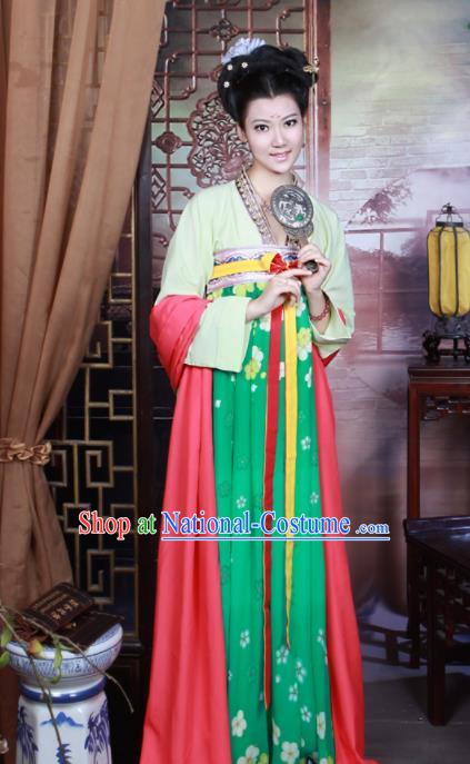 Traditional Chinese Tang Dynasty Court Maid Costume Ancient Peri Hanfu Dress for Women