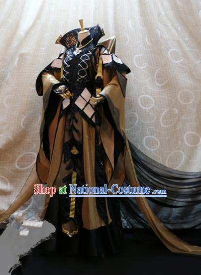 Ancient China Cosplay Royal Emperor Costumes Swordsman Clothing for Men