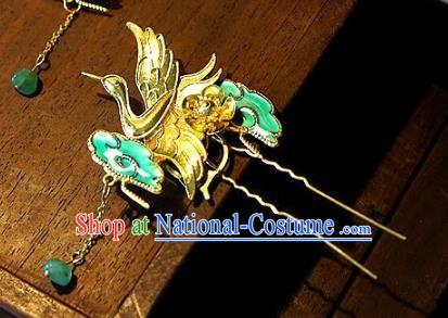 Chinese Handmade Classical Hair Accessories Ancient Crane Hairpins Hair Clip for Women