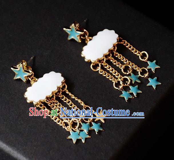 European Western Bride Vintage Stars Cloud Earbob Accessories Renaissance Earrings for Women