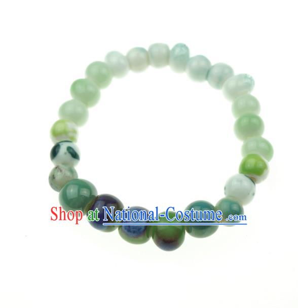 Traditional Chinese Bracelet Accessories Jingdezhen Ceramics Beads Bangle for Women