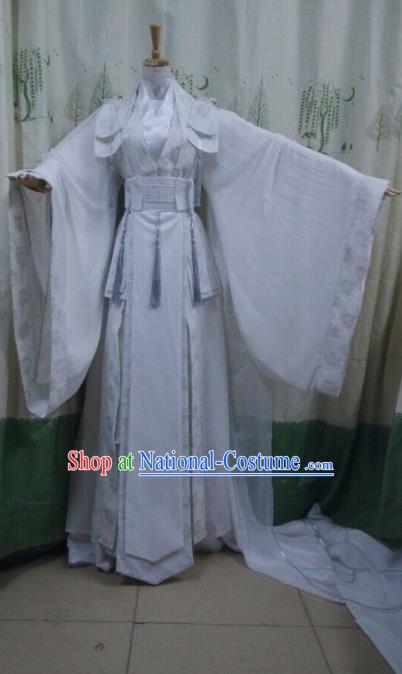 China Ancient Cosplay Swordswoman Costume Traditional Female Knight-errant Hanfu Dress for Women