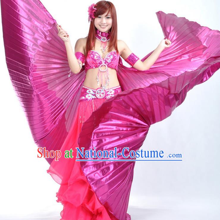 Asian Indian Belly Dance Prop Rosy Wings India National Stage Performance Large Wing for Women