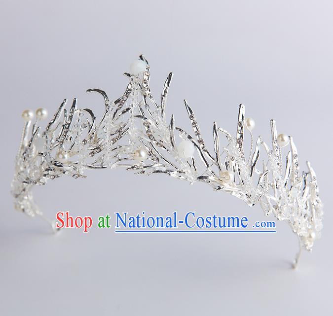 Handmade Classical Hair Accessories Crystal Royal Crown Baroque Princess Headwear for Women