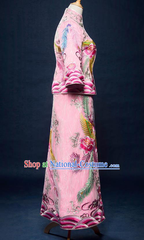 Traditional Chinese Wedding Costumes Traditional Xiuhe Suits Ancient Chinese bridal Full Dress