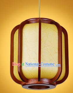 Chinese Classical Handmade Pumpkin Palace Lanterns Wood Hanging Lantern Ancient Ceiling Lamp