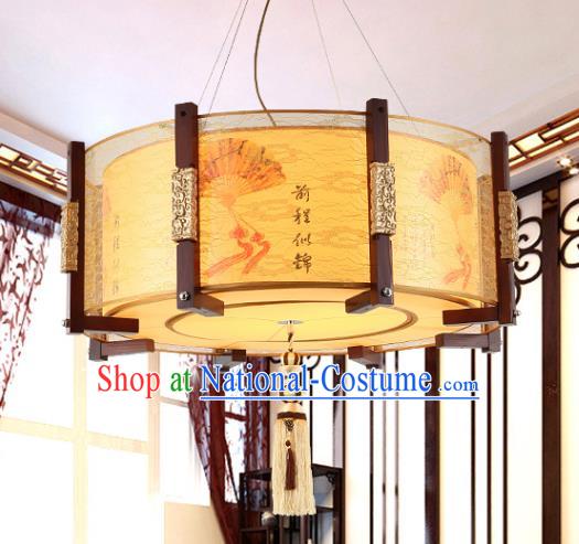 Traditional Chinese Wood Painted Hanging Palace Lanterns Handmade Lantern Ancient Ceiling Lamp