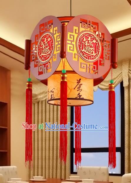 Traditional Chinese Wood Carving Palace Lanterns Handmade Hanging Lantern Ancient Ceiling Lamp