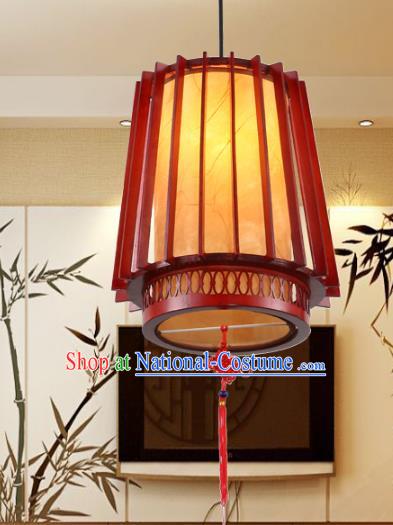 Traditional Chinese Wood Ceiling Palace Lanterns Handmade Hanging Lantern Ancient Lamp