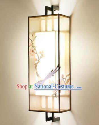 Traditional China Ancient Painting Plum Blossom Bird Wall Lanterns Handmade Lantern Ancient Lamp