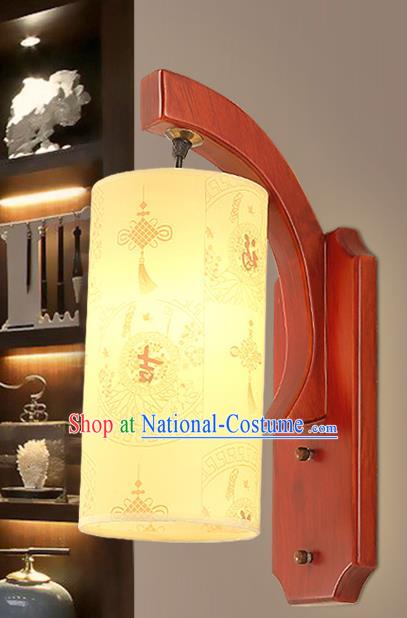 Traditional China Ancient Painting Chinese Knots Lanterns Handmade Wood Lantern Ancient Wall Lamp